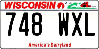 WI license plate 748WXL