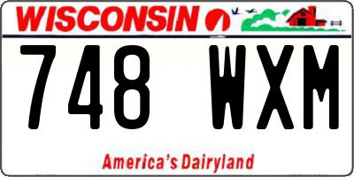 WI license plate 748WXM