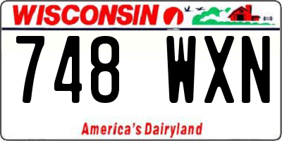 WI license plate 748WXN