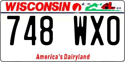 WI license plate 748WXO