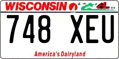WI license plate 748XEU