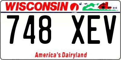 WI license plate 748XEV