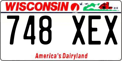 WI license plate 748XEX