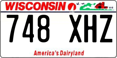 WI license plate 748XHZ
