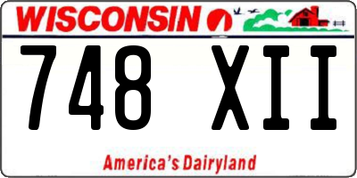 WI license plate 748XII