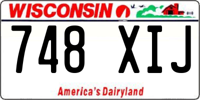 WI license plate 748XIJ