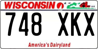 WI license plate 748XKX