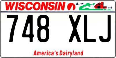 WI license plate 748XLJ