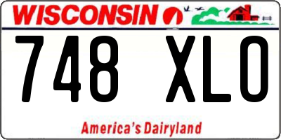 WI license plate 748XLO