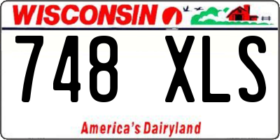 WI license plate 748XLS