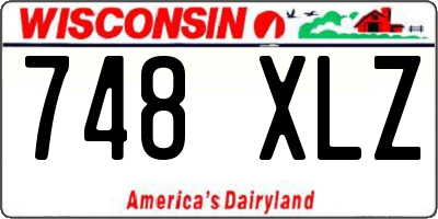 WI license plate 748XLZ