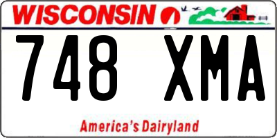 WI license plate 748XMA