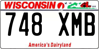 WI license plate 748XMB