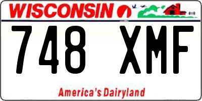 WI license plate 748XMF