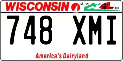 WI license plate 748XMI