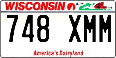 WI license plate 748XMM