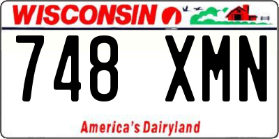 WI license plate 748XMN