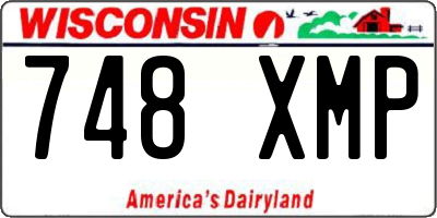 WI license plate 748XMP