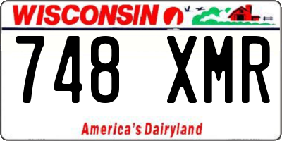 WI license plate 748XMR
