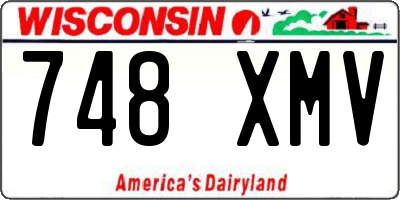 WI license plate 748XMV