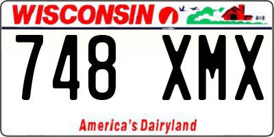 WI license plate 748XMX
