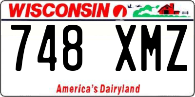 WI license plate 748XMZ