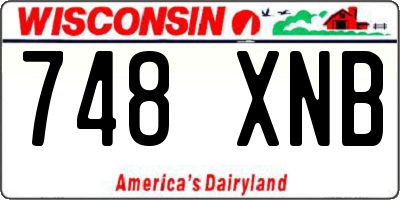 WI license plate 748XNB