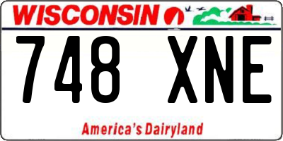 WI license plate 748XNE