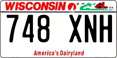WI license plate 748XNH