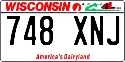 WI license plate 748XNJ