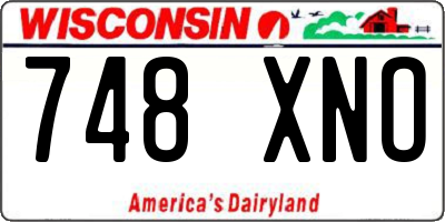 WI license plate 748XNO