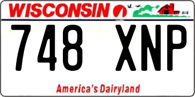 WI license plate 748XNP
