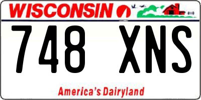 WI license plate 748XNS