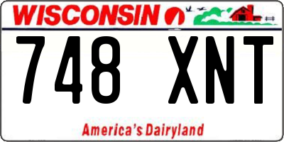 WI license plate 748XNT