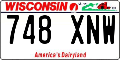WI license plate 748XNW
