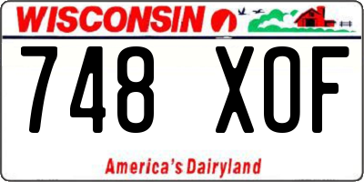 WI license plate 748XOF