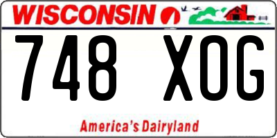 WI license plate 748XOG