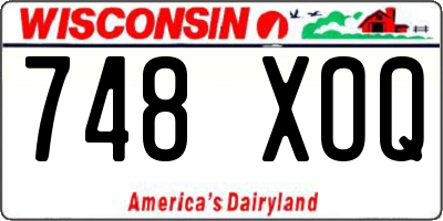 WI license plate 748XOQ