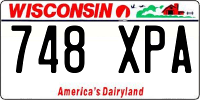WI license plate 748XPA