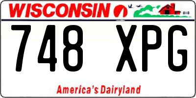 WI license plate 748XPG