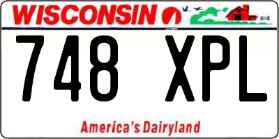 WI license plate 748XPL