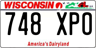 WI license plate 748XPO