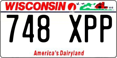 WI license plate 748XPP