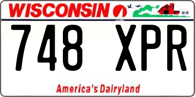 WI license plate 748XPR