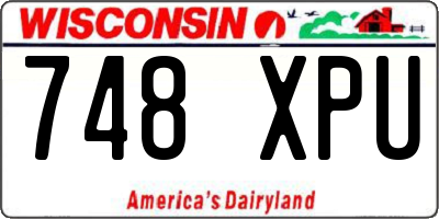 WI license plate 748XPU