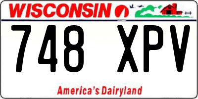 WI license plate 748XPV