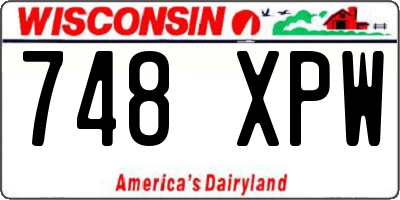WI license plate 748XPW