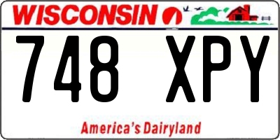 WI license plate 748XPY
