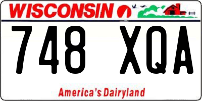 WI license plate 748XQA