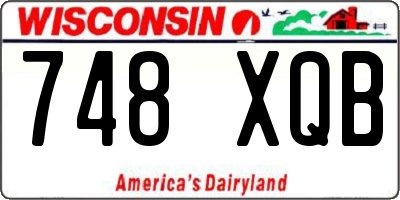 WI license plate 748XQB